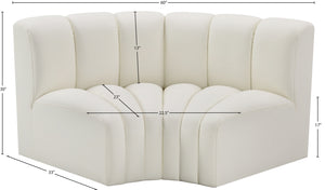 Arc Cream Vegan Leather Modular Sofa 101Cream-S2B Meridian Furniture
