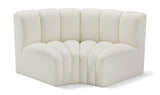 Arc Cream Vegan Leather Modular Sofa 101Cream-S2B Meridian Furniture