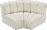 Arc Cream Vegan Leather Modular Sofa 101Cream-S2B Meridian Furniture