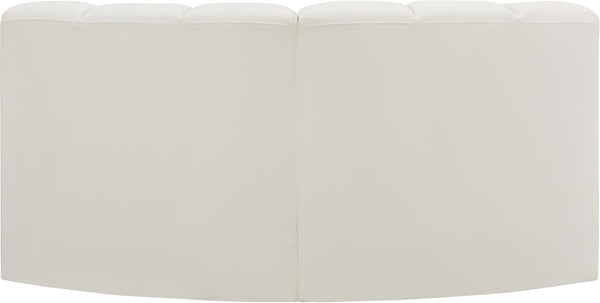 Arc Cream Vegan Leather Modular Sofa 101Cream-S2B Meridian Furniture