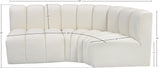 Arc Cream Vegan Leather Modular Sofa 101Cream-S3A Meridian Furniture