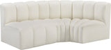 Arc Cream Vegan Leather Modular Sofa 101Cream-S3A Meridian Furniture