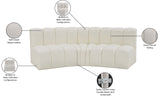 Arc Cream Vegan Leather Modular Sofa 101Cream-S3B Meridian Furniture