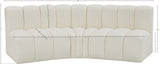 Arc Cream Vegan Leather Modular Sofa 101Cream-S3B Meridian Furniture