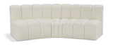 Arc Cream Vegan Leather Modular Sofa 101Cream-S3B Meridian Furniture