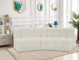 Arc Cream Vegan Leather Modular Sofa 101Cream-S3B Meridian Furniture