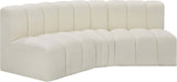 Arc Cream Vegan Leather Modular Sofa 101Cream-S3B Meridian Furniture