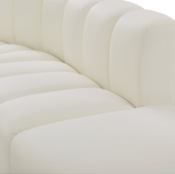 Arc Cream Vegan Leather Modular Sofa 101Cream-S3B Meridian Furniture