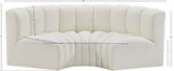 Arc Cream Vegan Leather Modular Sofa 101Cream-S3C Meridian Furniture