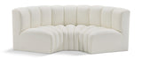 Arc Cream Vegan Leather Modular Sofa 101Cream-S3C Meridian Furniture