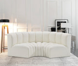 Arc Cream Vegan Leather Modular Sofa 101Cream-S3C Meridian Furniture