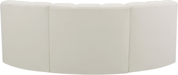 Arc Cream Vegan Leather Modular Sofa 101Cream-S3C Meridian Furniture