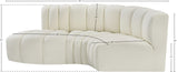 Arc Cream Vegan Leather Modular Sofa 101Cream-S3D Meridian Furniture