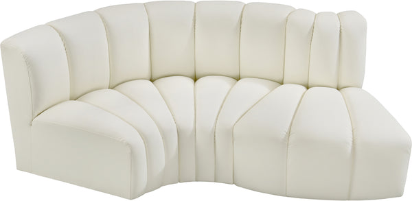 Arc Cream Vegan Leather Modular Sofa 101Cream-S3D Meridian Furniture