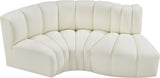 Arc Cream Vegan Leather Modular Sofa 101Cream-S3D Meridian Furniture