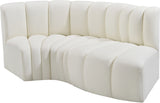 Arc Cream Vegan Leather Modular Sofa 101Cream-S3D Meridian Furniture