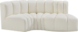 Arc Cream Vegan Leather Modular Sofa 101Cream-S3D Meridian Furniture