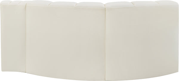 Arc Cream Vegan Leather Modular Sofa 101Cream-S3D Meridian Furniture