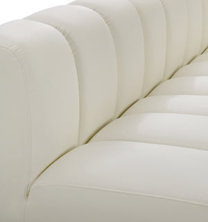 Arc Cream Vegan Leather Modular Sofa 101Cream-S3D Meridian Furniture