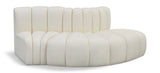 Arc Cream Vegan Leather Modular Sofa 101Cream-S3E Meridian Furniture