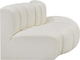 Arc Cream Vegan Leather Modular Sofa 101Cream-S3E Meridian Furniture