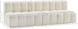 Arc Cream Vegan Leather Modular Sofa 101Cream-S3F Meridian Furniture