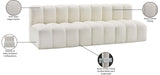 Arc Cream Vegan Leather Modular Sofa 101Cream-S3F Meridian Furniture