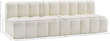 Arc Cream Vegan Leather Modular Sofa 101Cream-S3F Meridian Furniture