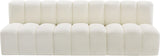 Arc Cream Vegan Leather Modular Sofa 101Cream-S3F Meridian Furniture