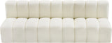 Arc Cream Vegan Leather Modular Sofa 101Cream-S3F Meridian Furniture