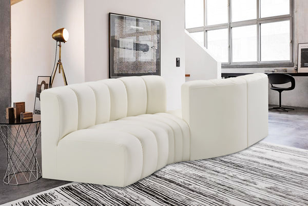 Arc Cream Vegan Leather Modular Sofa 101Cream-S4A Meridian Furniture