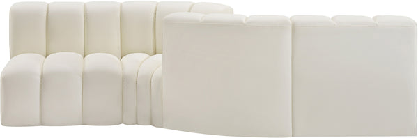 Arc Cream Vegan Leather Modular Sofa 101Cream-S4A Meridian Furniture