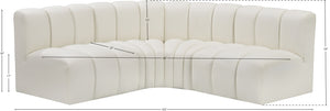 Arc Cream Vegan Leather Modular Sofa 101Cream-S4B Meridian Furniture