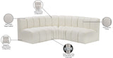 Arc Cream Vegan Leather Modular Sofa 101Cream-S4B Meridian Furniture