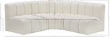 Arc Cream Vegan Leather Modular Sofa 101Cream-S4B Meridian Furniture