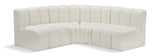 Arc Cream Vegan Leather Modular Sofa 101Cream-S4B Meridian Furniture