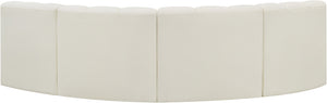 Arc Cream Vegan Leather Modular Sofa 101Cream-S4B Meridian Furniture