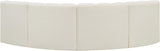 Arc Cream Vegan Leather Modular Sofa 101Cream-S4B Meridian Furniture