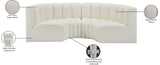 Arc Cream Vegan Leather Modular Sofa 101Cream-S4C Meridian Furniture