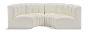 Arc Cream Vegan Leather Modular Sofa 101Cream-S4C Meridian Furniture