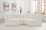 Arc Cream Vegan Leather Modular Sofa 101Cream-S4C Meridian Furniture