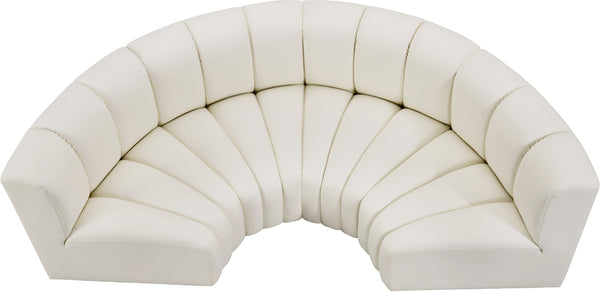 Arc Cream Vegan Leather Modular Sofa 101Cream-S4C Meridian Furniture