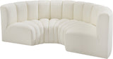 Arc Cream Vegan Leather Modular Sofa 101Cream-S4C Meridian Furniture