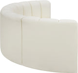 Arc Cream Vegan Leather Modular Sofa 101Cream-S4C Meridian Furniture