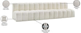 Arc Cream Vegan Leather Modular Sofa 101Cream-S4E Meridian Furniture