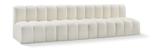 Arc Cream Vegan Leather Modular Sofa 101Cream-S4E Meridian Furniture