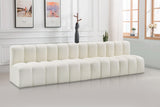 Arc Cream Vegan Leather Modular Sofa 101Cream-S4E Meridian Furniture