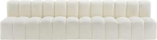 Arc Cream Vegan Leather Modular Sofa 101Cream-S4E Meridian Furniture