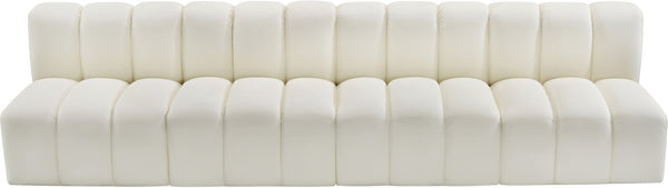 Arc Cream Vegan Leather Modular Sofa 101Cream-S4E Meridian Furniture