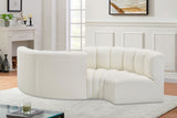 Arc Cream Vegan Leather Modular Sofa 101Cream-S4F Meridian Furniture